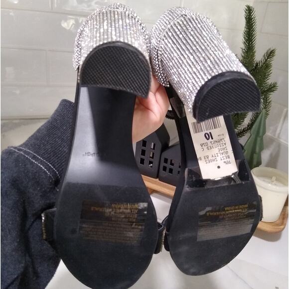 🌟2/$15🌟[H133] Forever Rhinestone Ankle Strap Platform High Heels/Sandals - Picture 5 of 6